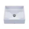 TOTO Arvina Square Vessel Fireclay Bathroom Sink, Cotton White, Fired Clay, LT574#01