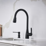 Blanco Atura Pull-Down Dual-Spray Bar Faucet, Matte Black, 1.5 GPM, Brass, 443028