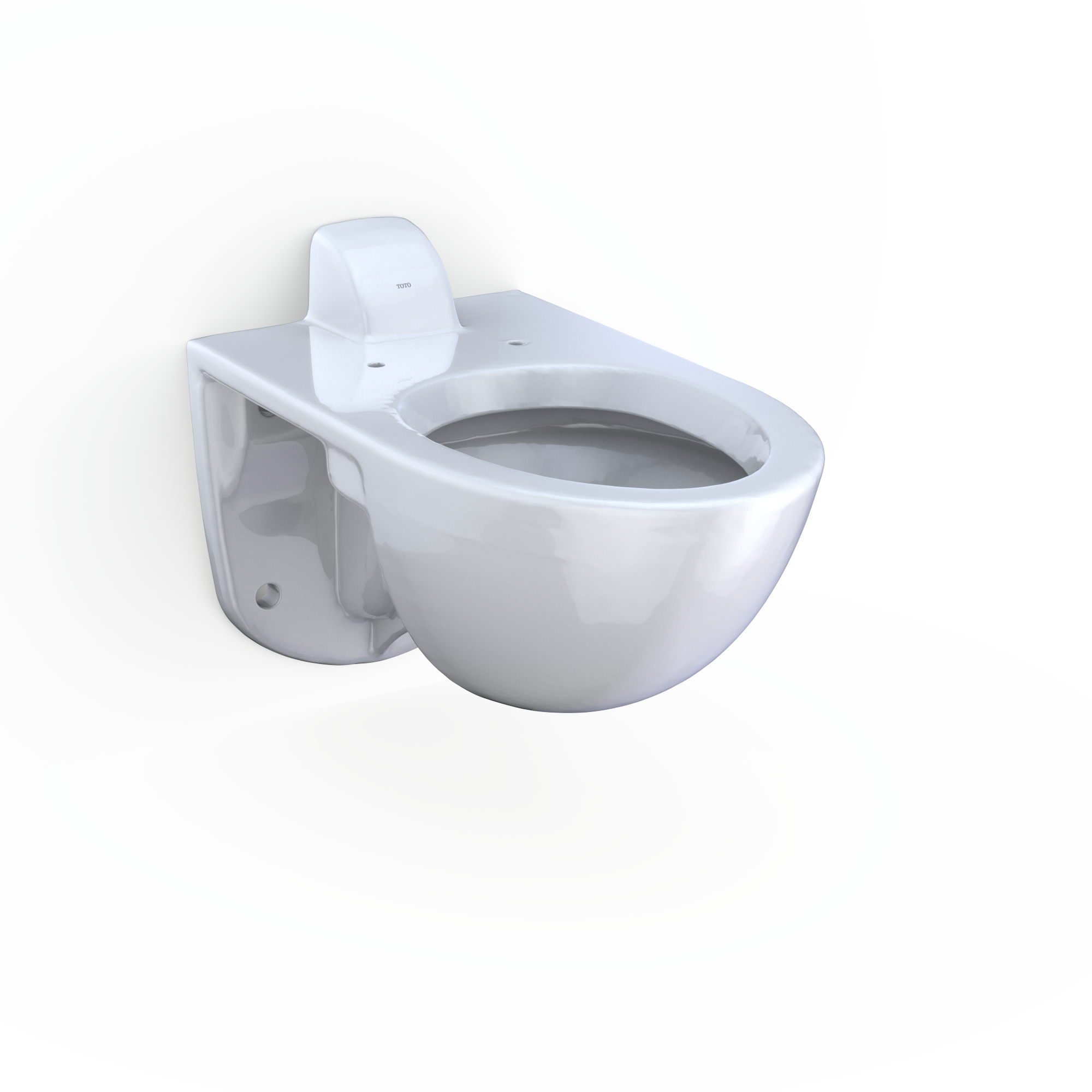 TOTO TORNADO FLUSH Commercial Flushometer Wall-Mounted Toilet, Elongated, Cotton White, Vitreous China, CT728CUV#01