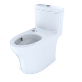 TOTO Aquia IV One-Piece Elongated Dual Flush 1.28 and 0.9 GPF WASHLET+ and Auto Flush Ready Toilet with CEFIONTECT, Cotton White, Vitreous China, CST646CEMFGNAT40#01