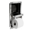 ALFI brand ABTPN88-PSS Polished Stainless Steel Recessed Toilet Paper Holder Niche, 19 Gauge