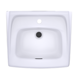 TOTO Commercial Wall-Mount Bathroom Sink for Single Hole Faucets, Cotton White, LT307#01