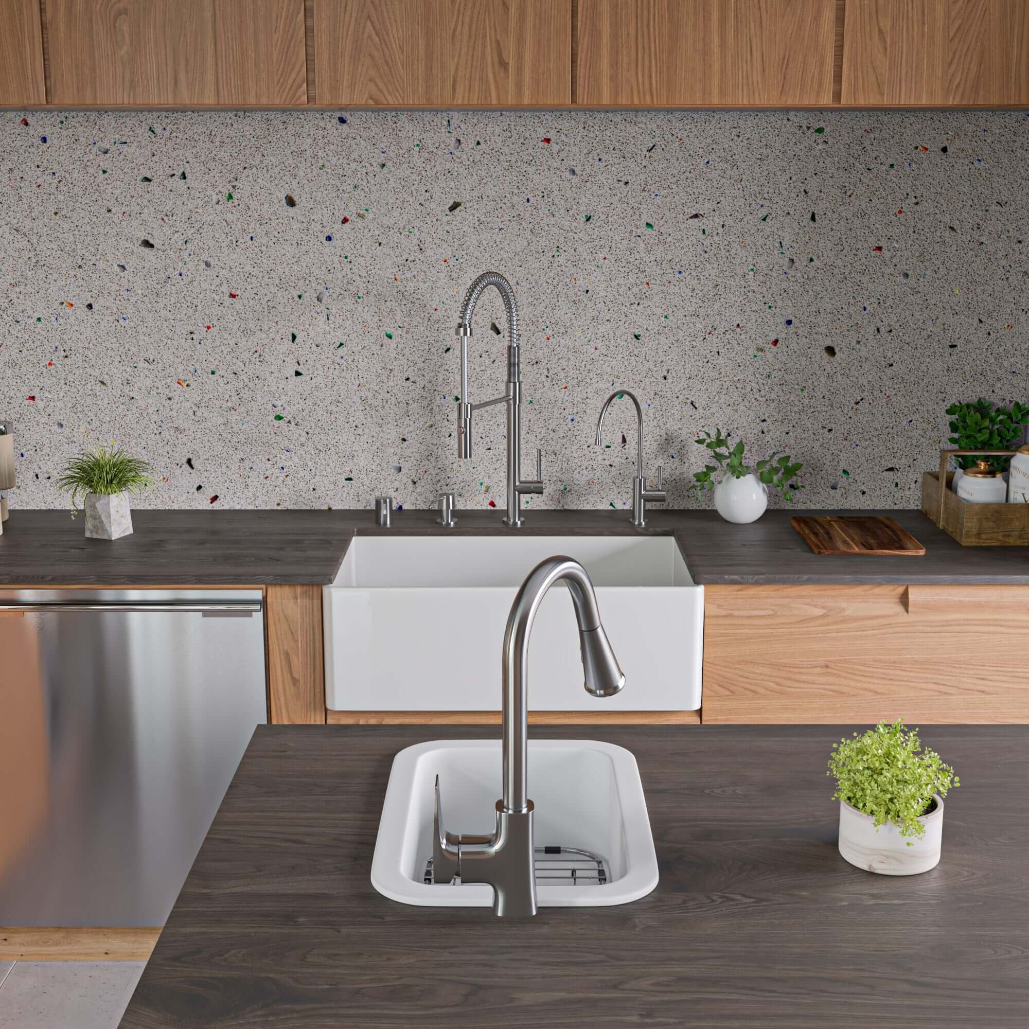 ALFI brand 19 rectangle fireclay bar/prep sink white product image