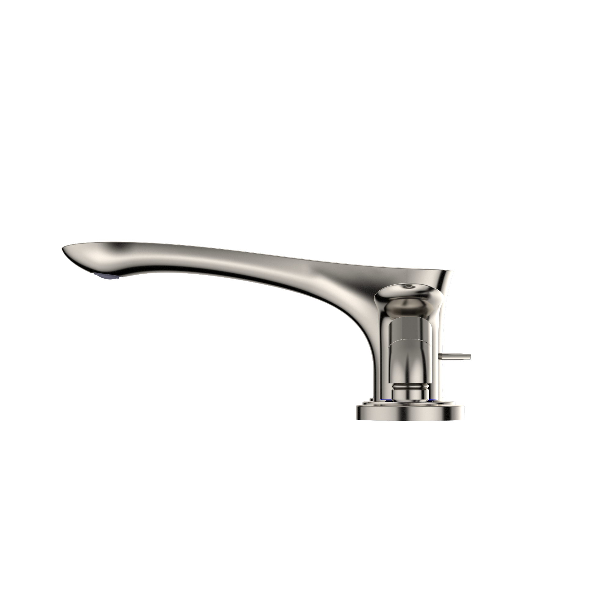 TOTO GO Two-Handle Deck-Mount Roman Tub Filler Trim with Handshower, Polished Nickel, Brass, TBG01202U#PN