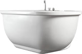 Eago 71" Acrylic Free Standing Oval Bathtub with Fixtures, White, AM128ETL