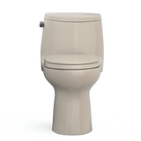 TOTO UltraMax II One-Piece Elongated 1.28 GPF Universal Height Toilet with CEFIONTECT and SS124 SoftClose Seat, WASHLET+ Ready, Bone, Vitreous China|Plastic, MS604124CEFG#03