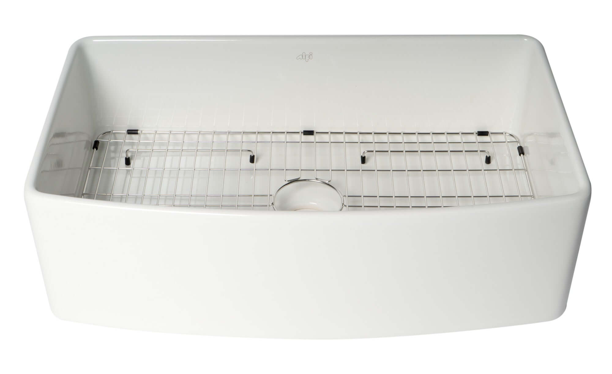 ALFI brand 33" Fireclay Farmhouse Sink with Accessories, White, ABFC3320S-W