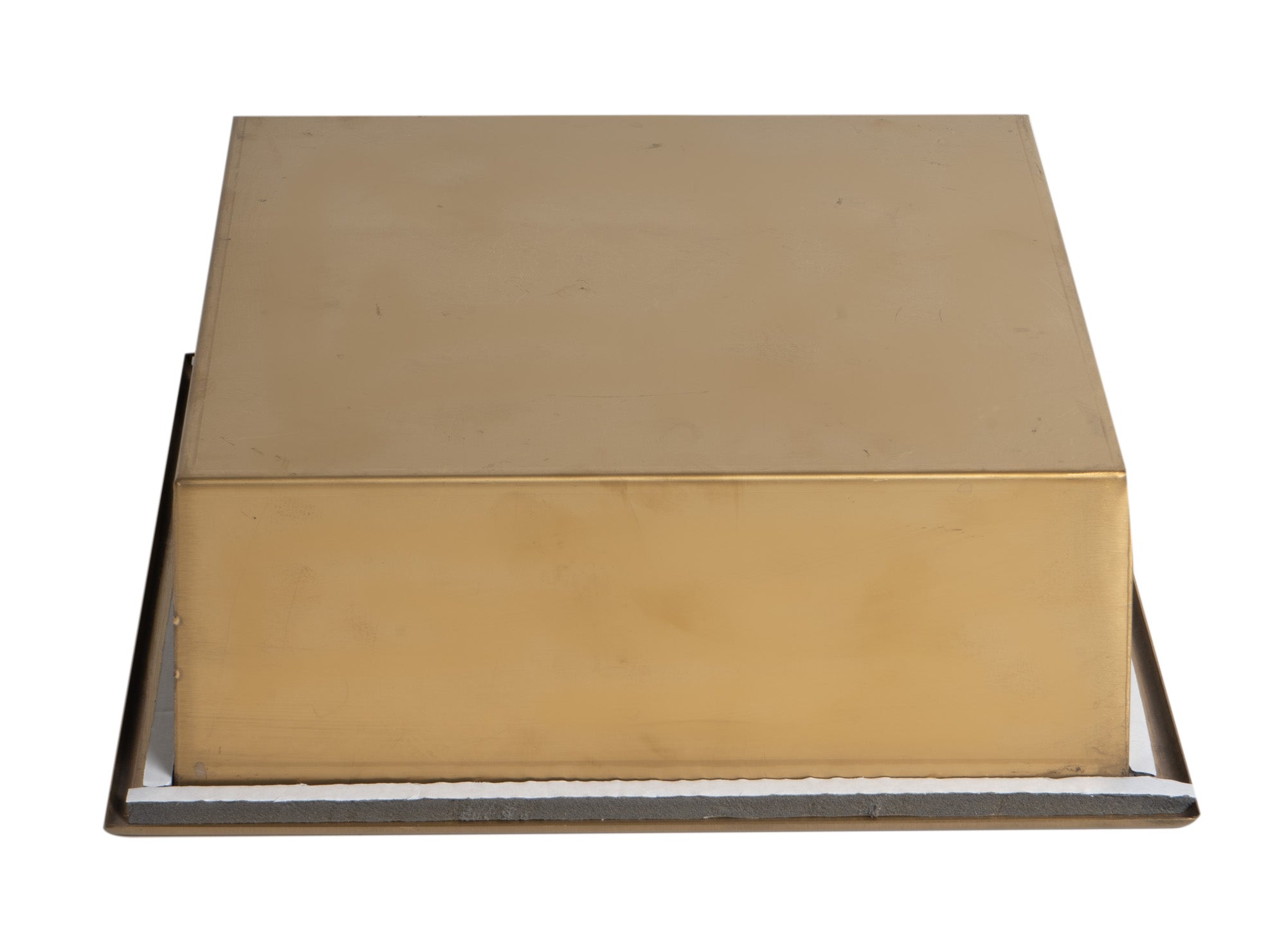 ALFI brand ABNP1212-BG 12" x 12" Brushed Gold PVD Stainless Steel Square Single Shelf Shower Niche, 20 Gauge