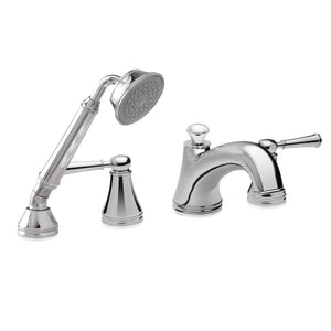 Alternate Image for TOTO Vivian Two Handle Deck-Mount Roman Tub Filler Trim with Hand Shower, Polished Chrome, Brass, TB220S1#CP