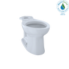 TOTO Entrada Universal Height Elongated Toilet Bowl, Cotton White, Vitreous China, C244EF#01