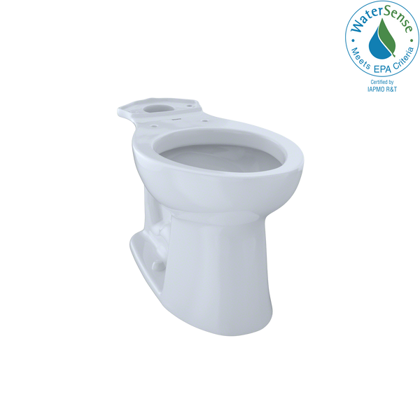 TOTO Entrada Universal Height Elongated Toilet Bowl, Cotton White, Vitreous China, C244EF#01