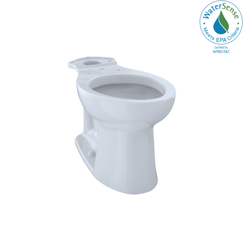 TOTO Entrada Universal Height Elongated Toilet Bowl, Cotton White, Vitreous China, C244EF#01