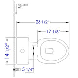 EAGO Plastic, White, R-377SEAT Replacement Soft Closing Toilet Seat for TB377