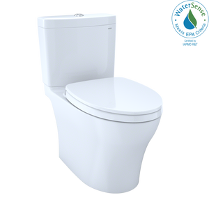Alternate Image for TOTO Aquia IV Two-Piece Elongated Dual Flush 1.28 and 0.9 GPF Universal Height Toilet with CEFIONTECT, WASHLET+ Ready, Cotton White, Vitreous China, MS446124CEMFGN#01