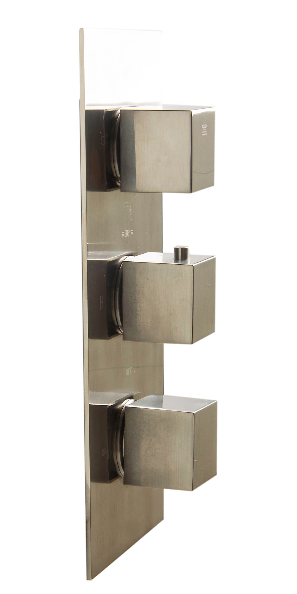 ALFI brand AB2901-BN Brushed Nickel Concealed 4-Way Thermostatic Valve Shower Mixer /w Square Knobs, Brass