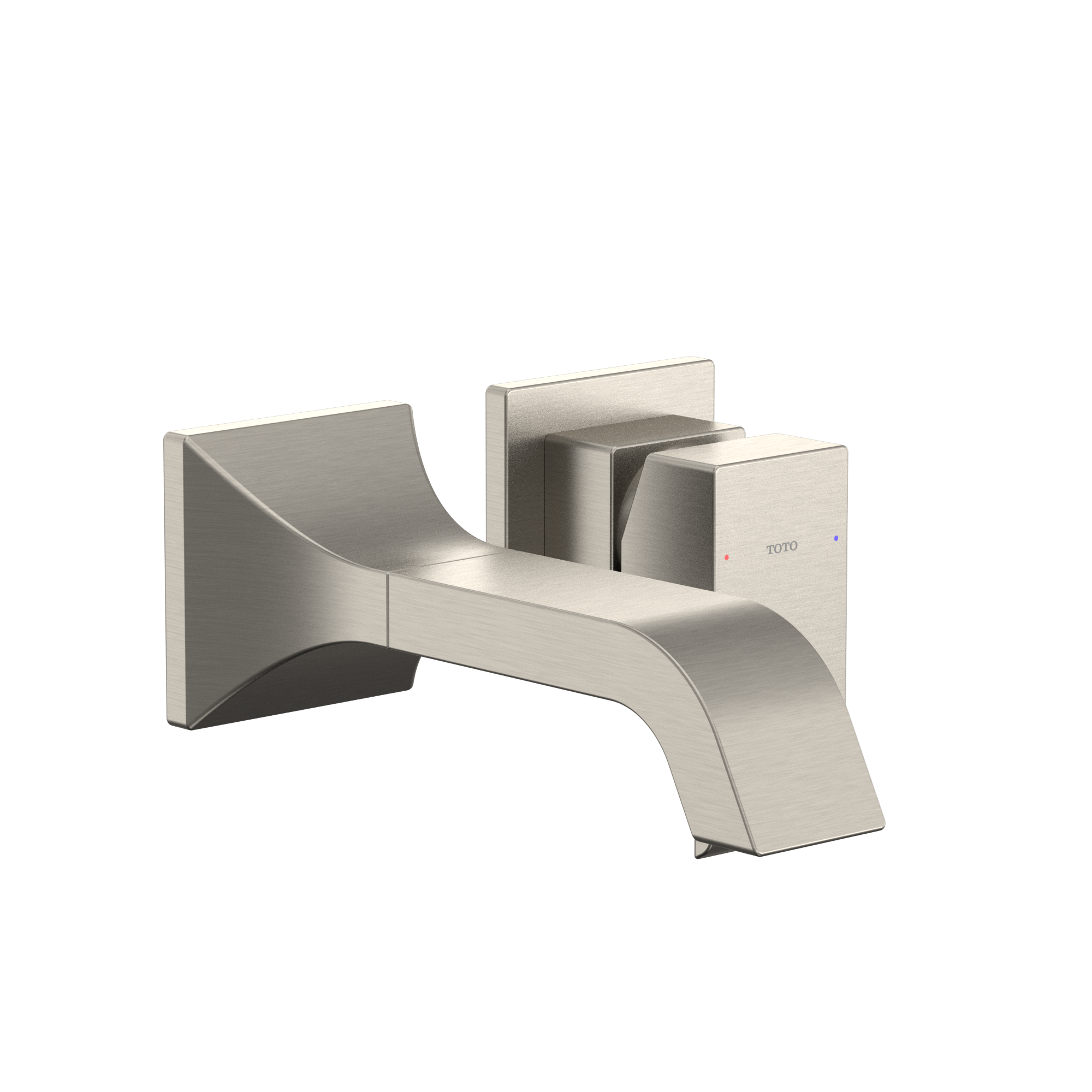 TOTO GC 1.2 GPM Wall-Mount Single-Handle Bathroom Faucet with COMFORT GLIDE Technology, Brushed Nickel, Brass, TLG08307U#BN