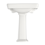 TOTO Promenade 27-1/2" x 22-1/4" Rectangular Pedestal Bathroom Sink for Single Hole Faucets, Colonial White, LPT530.8N#11, Vitreous China, LPT530N#11