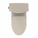 TOTO Drake II 1G Two-Piece Elongated 1.0 GPF Universal Height Toilet with CEFIONTECT and SS124 SoftClose Seat, WASHLET+ Ready, Bone, Vitreous China|Plastic, MS454124CUFG#03