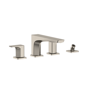 Alternate Image for TOTO GE Two-Handle Deck-Mount Roman Tub Filler Trim with Handshower, Brushed Nickel, Brass, TBG07202U#BN