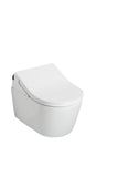 TOTO WASHLET+ RP Wall-Hung D-Shape Toilet with RX Bidet Seat and DuoFit In-Wall 1.28 and 0.9 GPF Auto Dual-Flush Tank System, Matte Silver, Vitreous China|Steel|Plastic, CWT4474047CMFGA#MS