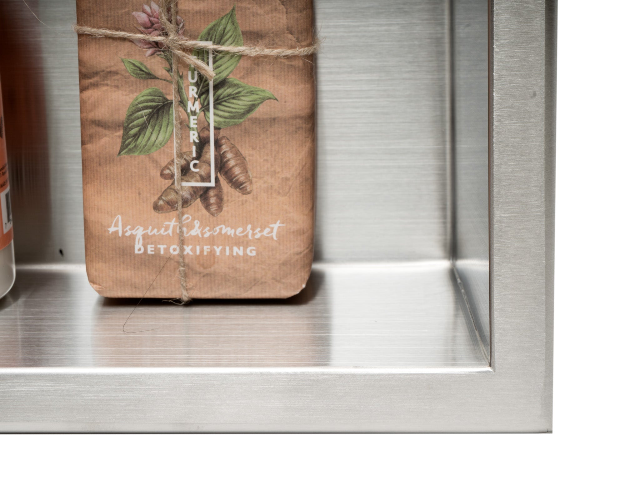 ALFI brand ABN1224-BSS 12 x 24 Brushed Stainless Steel Vertical Double Shelf Bath Shower Niche, 20 Gauge