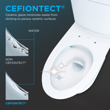 TOTO Drake WASHLET+ Two-Piece Elongated 1.6 GPF Universal Height TORNADO FLUSH Toilet and S7 Contemporary Bidet Seat with Auto Flush, 10 Inch Rough-In, Cotton White, Vitreous China|Plastic, MW7764726CSFGA.10#01