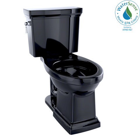 TOTO Promenade II Two-Piece Elongated 1.28 GPF Universal Height Toilet, Ebony, Vitreous China, CST404CEF#51