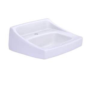 Alternate Image for TOTO Commercial 20 7/8" x 18" Rectangle Wallmount Vitreous China Bathroom Sink, ADA Compliant, Cotton White, Single Faucet Hole, LT307#01