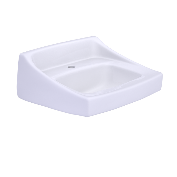 TOTO Commercial Wall-Mount Bathroom Sink for Single Hole Faucets, Cotton White, LT307#01