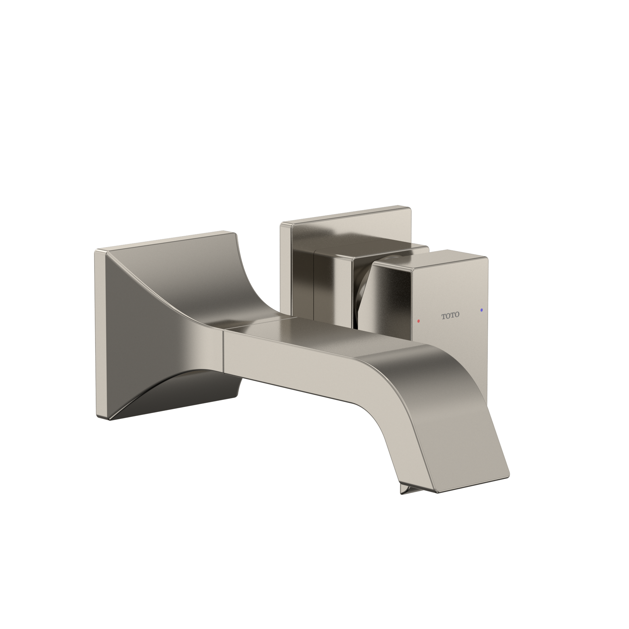 TOTO GC 1.2 GPM Wall-Mount Single-Handle Bathroom Faucet with COMFORT GLIDE Technology, Polished Nickel, Brass, TLG08307U#PN