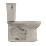 TOTO Drake Transitional Two-Piece Elongated 1.28 GPF Universal Height TORNADO FLUSH Toilet with CEFIONTECT, Bone, Vitreous China, CST786CEFG#03