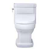 TOTO WASHLET+ Eco Guinevere Elongated 1.28 GPF Universal Height Toilet with C5 Bidet Seat, Cotton White, Vitreous China|Plastic, MW9743084CEFG#01