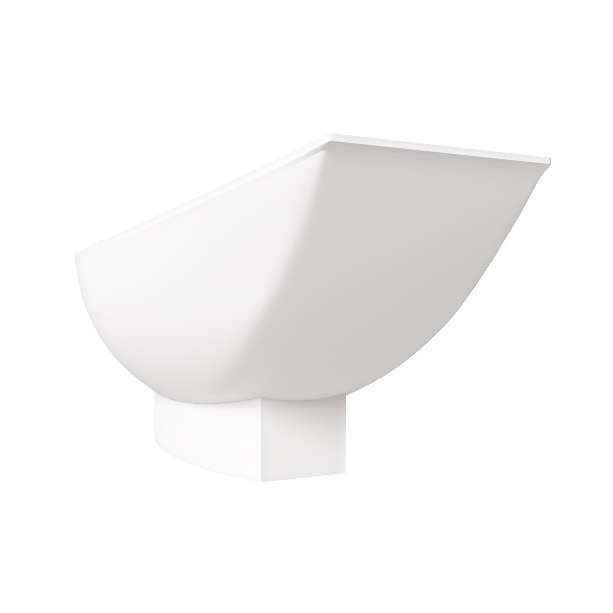 ALFI brand 71" Solid Surface Resin Free Standing Oval Bathtub, Hammock Style, White Matte, AB9991