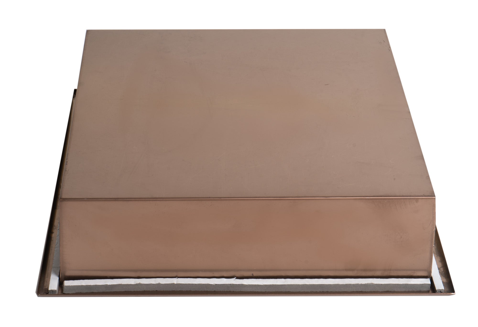 ALFI brand ABNP1616-BC 16" x 16" Brushed Copper PVD Steel Square Single Shelf Shower Niche, Stainless Steel, 20 Gauge