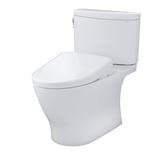 TOTO WASHLET+ Nexus 1G Two-Piece Elongated 1.0 GPF Toilet with S7 Contemporary Bidet Seat, Cotton White, Vitreous China|Plastic, MW4424726CUFG#01