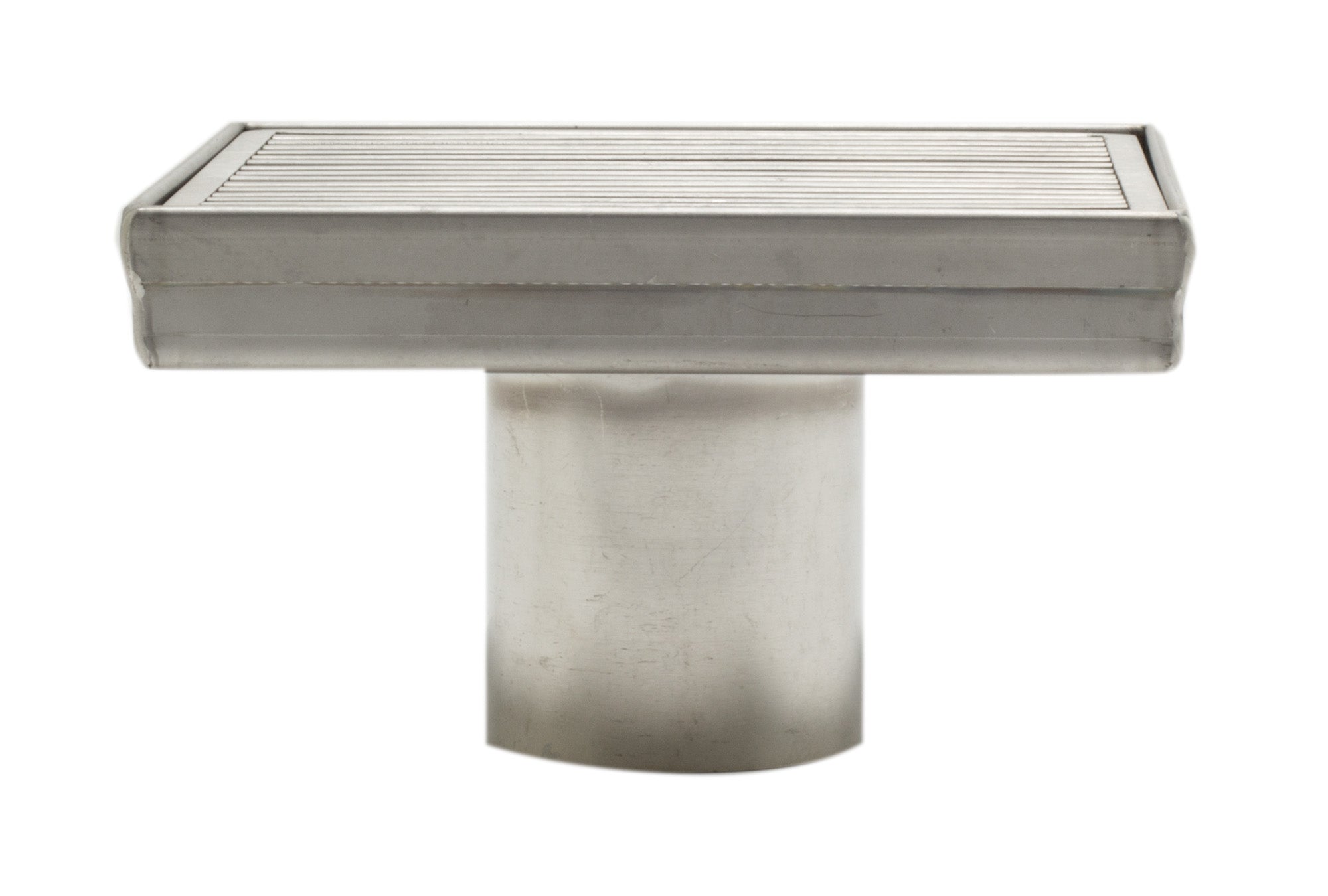 ALFI brand ABSD55D 5" x 5" Square Stainless Steel Shower Drain with Groove Lines, Grey