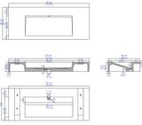 Alternative View of ALFI brand 48" x 18.9" Rectangle Above Mount Concrete Bathroom Sink, Gray Matte, 1 Faucet Hole, ABCO48R