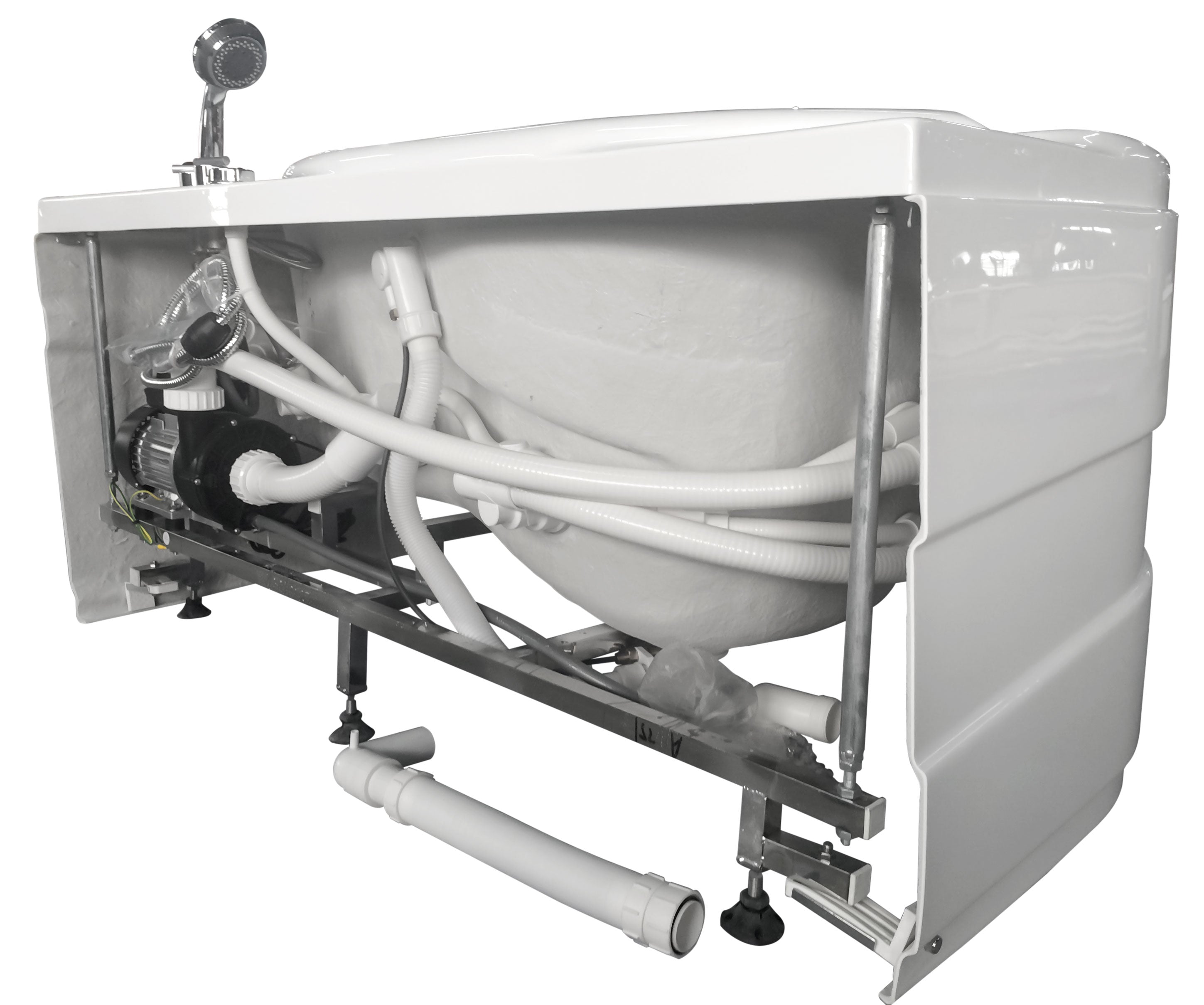 Alternative View of Eago 57" Acrylic Corner Oval Bathtub, White, AM175-R