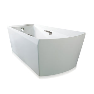 Alternate Image for Toto 72" Cast Acrylic Soire Freestanding Tub Bathtub with Grab Bar, Cotton White, ABF964N#01DCP