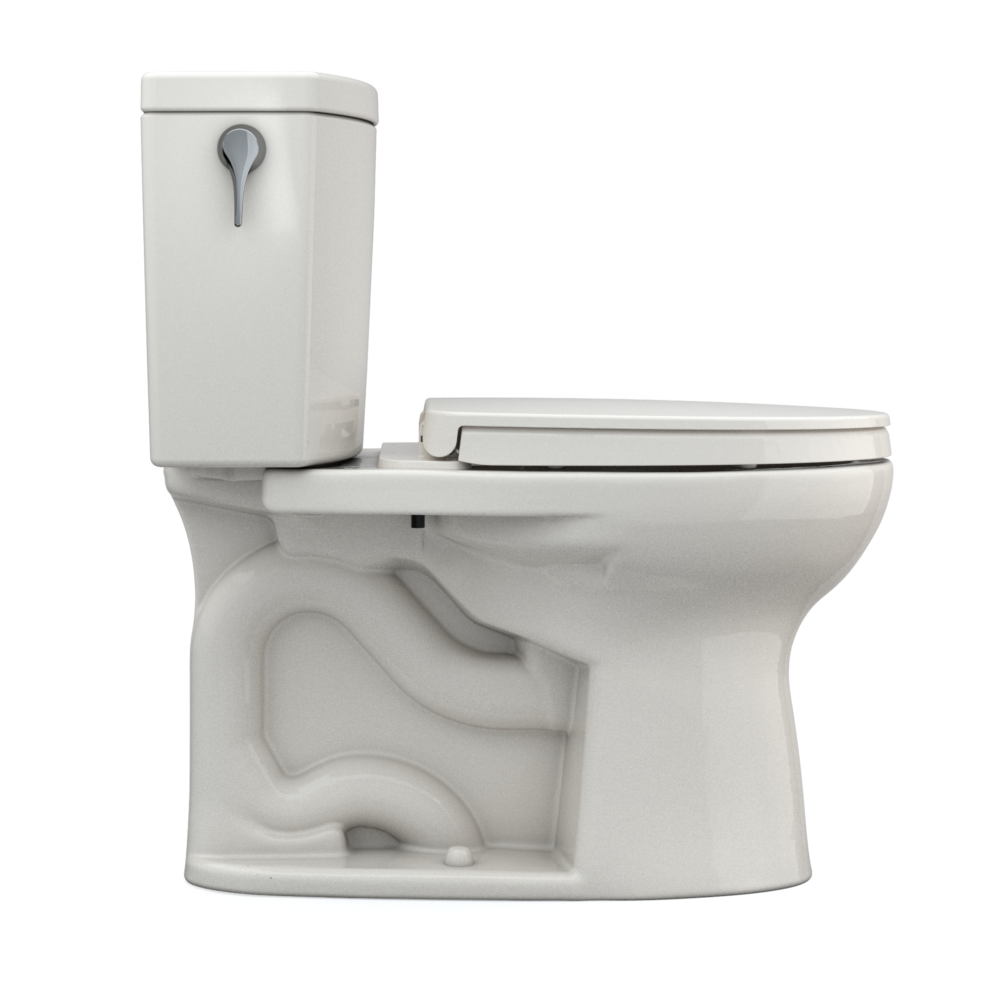 TOTO Drake II 1G Two-Piece Elongated 1.0 GPF Universal Height Toilet with CEFIONTECT and SS124 SoftClose Seat, WASHLET+ Ready, Sedona Beige, Vitreous China|Plastic, MS454124CUFG#12