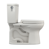 TOTO Drake II 1G Two-Piece Elongated 1.0 GPF Universal Height Toilet with CEFIONTECT and SS124 SoftClose Seat, WASHLET+ Ready, Sedona Beige, Vitreous China|Plastic, MS454124CUFG#12