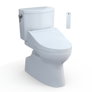 Alternate Image for TOTO WASHLET+ Vespin II 1G Two-Piece Elongated 1.0 GPF Toilet and WASHLET+ C5 Bidet Seat, Cotton White, Vitreous China|Plastic, MW4743084CUFG#01