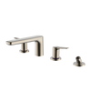 TOTO GS Four-hole Deck-Mount Roman Tub Filler Trim with Handshower, Brushed Nickel, Brass, TBG03202U#BN