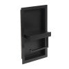 ALFI brand ABTPNC88-BLA Black Matte Stainless Steel Recessed Toilet Paper Holder Niche, 19 Gauge
