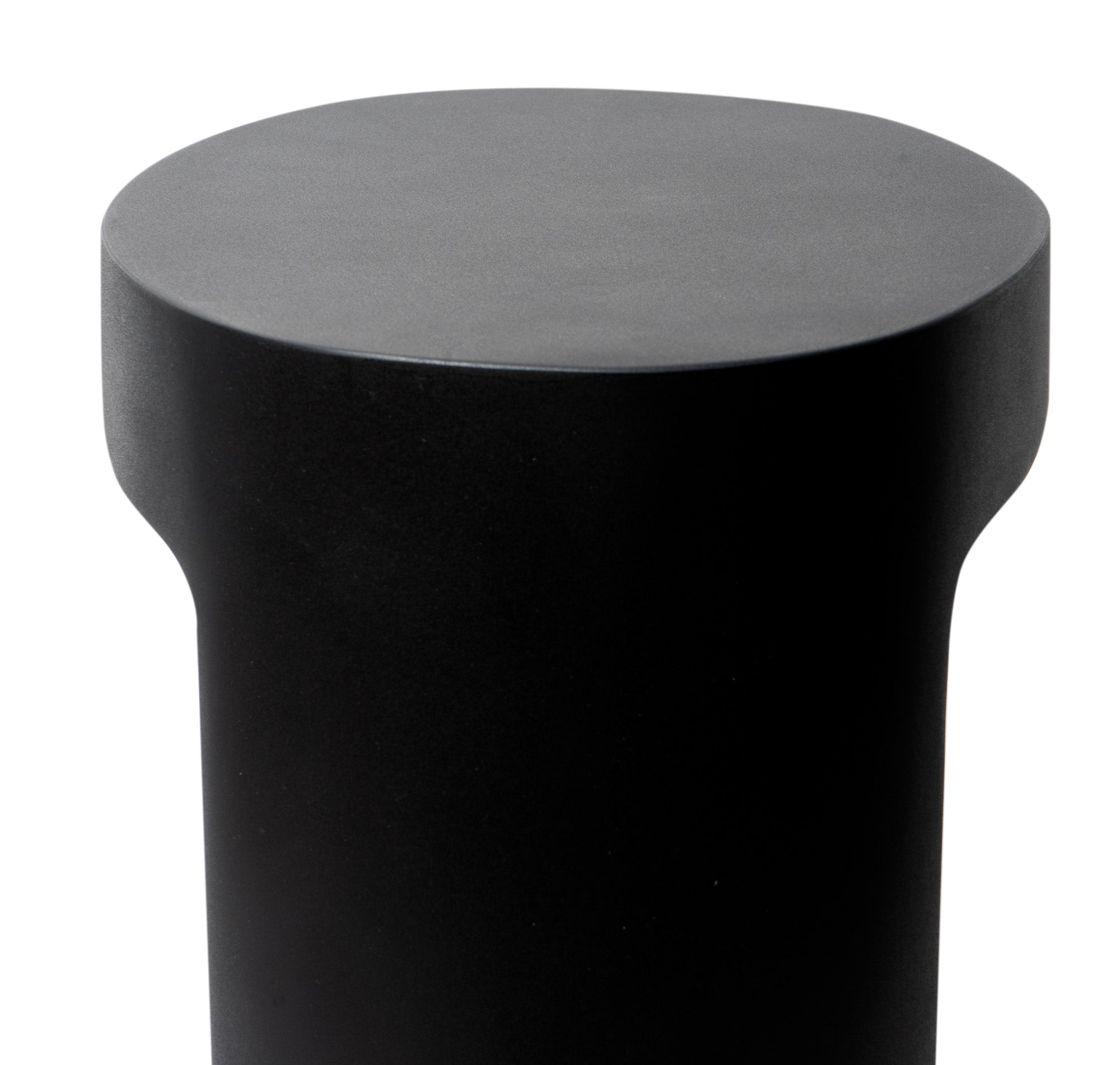 ALFI brand ABST66BM Black Matte Solid Surface Resin Bathroom / Shower Stool, Black & White