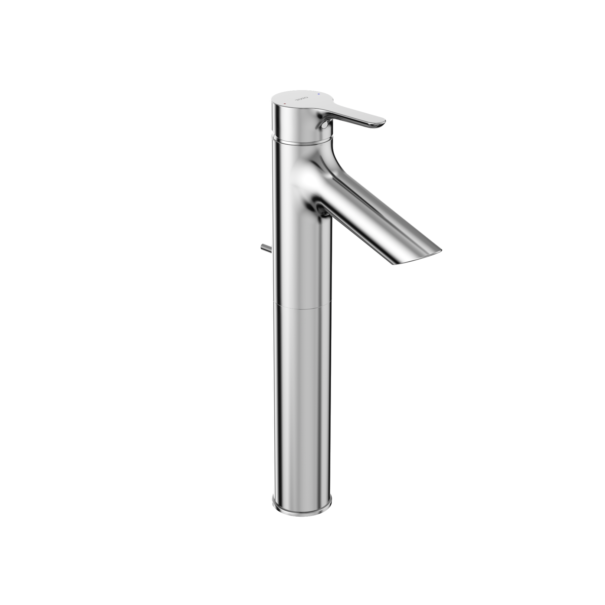 TOTO Brass, TLS01307U#CP LB Series 1.2 GPM Single Handle Bathroom Faucet for Vessel Sink with Drain Assembly, Polished Chrome