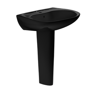 Alternate Image for TOTO Prominence Oval Basin Pedestal Bathroom Sink for Single Hole Faucets, Ebony, Vitreous China, LPT242#51