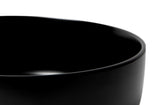 ALFI brand 15.5" x 15.5" Round Above Mount Porcelain Bathroom Sink, Black Matte, No Faucet Hole, ABC907-BM