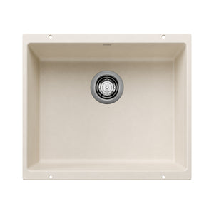 Alternate Image for Blanco Precis 21" Undermount Silgranit Kitchen Sink, Soft White, No Faucet Hole, 527405