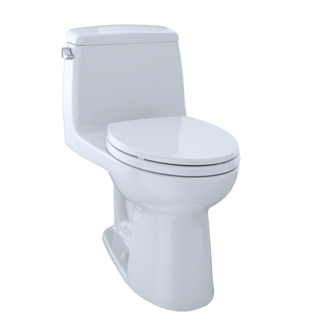 TOTO UltraMax One-Piece Elongated 1.6 GPF Toilet with CEFIONTECT, Cotton White, Vitreous China, MS854114SG#01